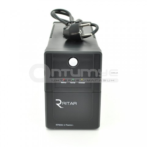 Джерело безперебійного живлення (ДБЖ) Ritar RTP650L-U (390 Вт) Proxima-L, LED, з апроксимованою синусоїдою, 1х12 В 7 Аг Джерело безперебійного живлення (ДБЖ) Ritar RTP650L-U (390 Вт) Proxima-L, LED, з апроксимованою синусоїдою, 1х12 В 7 Аг
