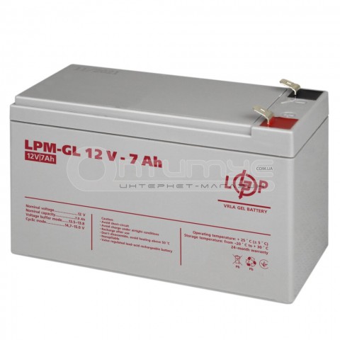 Акумулятор гелевий LogicPower LPM-GL 12 В 7 Аг