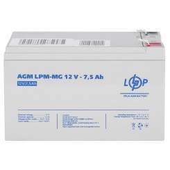 Аккумулятор AGM LogicPower LPM-MG, 12 В 7.5 Ач