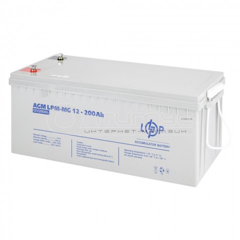 Акумулятор AGM LogicPower LPM-MG, 12 В 200 Аг
