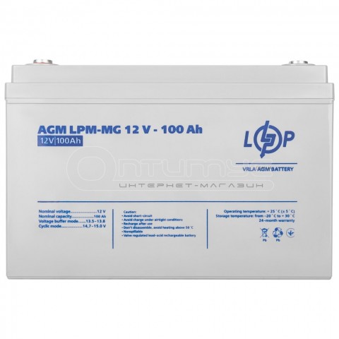 Акумулятор AGM LogicPower LPM-MG, 12 В 100 Аг