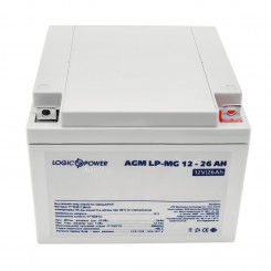 Акумулятор AGM LogicPower LP-MG, 12 В 26 Аг Silver
