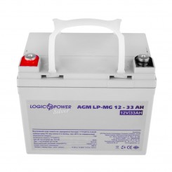 Акумулятор AGM LogicPower LP-MG, 12 В 33 Аг Silver