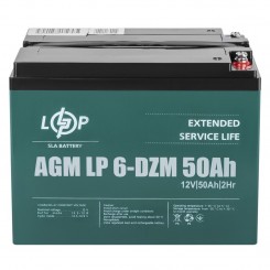 Тяговий акумулятор AGM LogicPower LP 6-DZM-50, 12 В 50 Аг