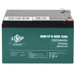 Тяговий акумулятор AGM LogicPower LP 6-DZM-12, 12 В 12 Аг