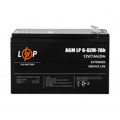 Тяговий акумулятор AGM LogicPower LP 6-DZM-7, 12 В 7 Аг