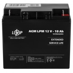 Аккумулятор AGM LogicPower LPM, 12 В 18 Ач