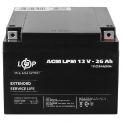 Аккумулятор AGM LogicPower LPM, 12 В 26 Ач