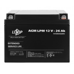 Аккумулятор AGM LogicPower LPM, 12 В 26 Ач, M5