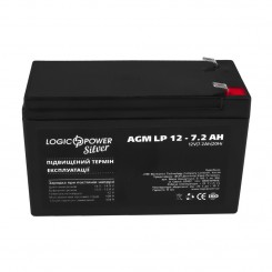 Акумулятор AGM LogicPower LP, 12 В 7.2 Аг Silver