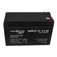 Акумулятор AGM LogicPower LP, 12 В 7.5 Аг Silver