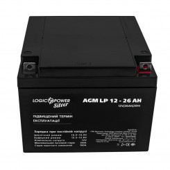 Акумулятор AGM LogicPower LP, 12 В 26 Аг Silver