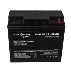 Акумулятор AGM LogicPower LP, 12 В 20 Аг Silver