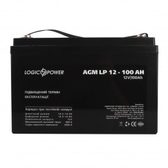 Акумулятор AGM LogicPower LP, 12 В 100 Аг Silver