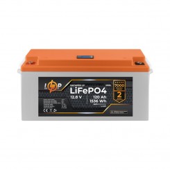 Литий-железо-фосфатный (литий-ферумный) аккумулятор LogicPower LP LiFePO4, LCD, BMS 80A/40А, 12.8 В 120 Ач