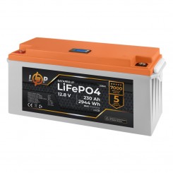 Літій-залізо-фосфатний (літій-ферумний) акумулятор LogicPower LP LiFePO4, LCD, BMS 100A/50A, 12 В 230 Ач