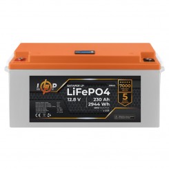 Літій-залізо-фосфатний (літій-ферумний) акумулятор LogicPower LP LiFePO4, LCD, BMS 150A/75A, 12 В 230 Ач
