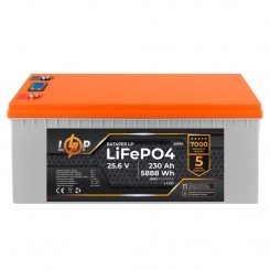 Літій-залізо-фосфатний (літій-ферумний) акумулятор LogicPower LP LiFePO4, LCD, BMS 150A/75A, 24 В 230 Ач для ДБЖ