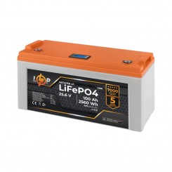 Літій-залізо-фосфатний (літій-ферумний) акумулятор LogicPower LP LiFePO4, LCD, BMS 80A/40А, 25.6 В 100 Аг