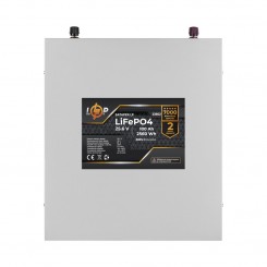 Літій-залізо-фосфатний (літій-ферумний) акумулятор LogicPower LP LiFePO4, LCD, BMS 80/40А, 25.6 В 100 Аг метал