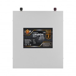 Літій-залізо-фосфатний (літій-ферумний) акумулятор LogicPower LP LiFePO4, LCD, BMS 80/40А, 51.2 В 50 Аг для ДБЖ метал
