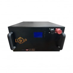 Литий-железо-фосфатный (литий-ферумный) аккумулятор LogicPower LP LiFePO4, LCD, Smart BMS 200A/100А, 51.2 В 230 Ач металл RM