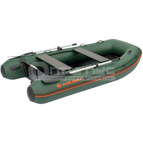 Надувний човен Kolibri KM-300XL зелена + Air-Deck