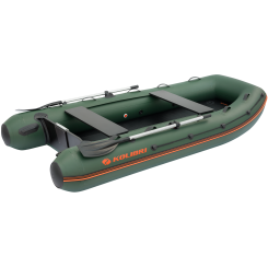 Надувная лодка Kolibri KM-330XL зеленая + Air-Deck