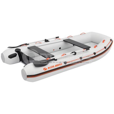 Надувний човен Kolibri KM-330XL світло-сірий + Air-Deck