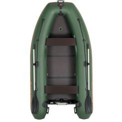 Надувная лодка Kolibri KM-300DL зеленая + Air-deck