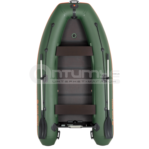 Надувний човен Kolibri KM-300DL зелений + Air-deck