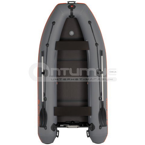Надувний човен Kolibri KM-330DL темно-сірий + Air-deck
