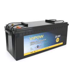 Літій-залізо-фосфатний (літій-ферумний) акумулятор Vipow LiFePO4 25.6 В 100 Аг, 3000 циклів