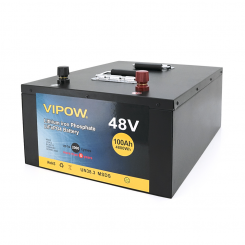 Літій-залізо-фосфатний (літій-ферумний) акумулятор Vipow LiFePO4 51.2 В 100 Аг, 3000 циклів