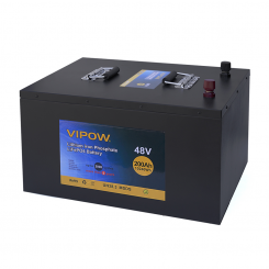 Літій-залізо-фосфатний (літій-ферумний) акумулятор Vipow LiFePO4 51.2 В 200 Аг, 2000 циклів
