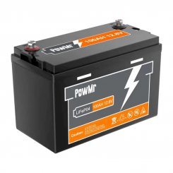 Літій-залізо-фосфатний (літій-ферумний) акумулятор PowMr LiFePO4 12.8 В 100 Аг, 4000 циклів