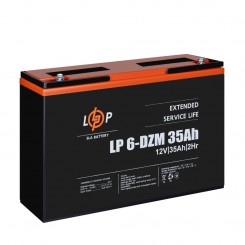 Тяговий акумулятор AGM LogicPower LP 6-DZM-32, 12 В 32 Аг