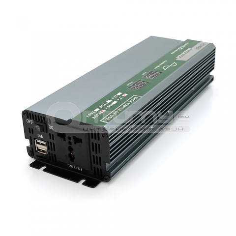 Інвертор напруги Demuda DMDPSW-800W 800Вт, 12/220V, правильна синусоїда
