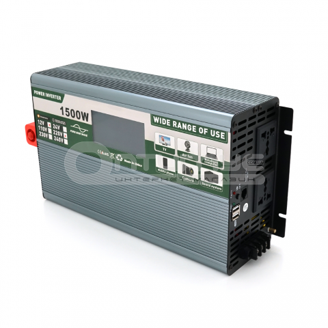 Інвертор напруги Demuda DMDPSW-1500W 1500Вт, 12/220V, правильна синусоїда