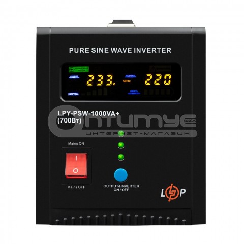 Джерело безперебійного живлення (ДБЖ) LogicPower 12V LPY-PSW-1000VA (700Вт), 10A/20A