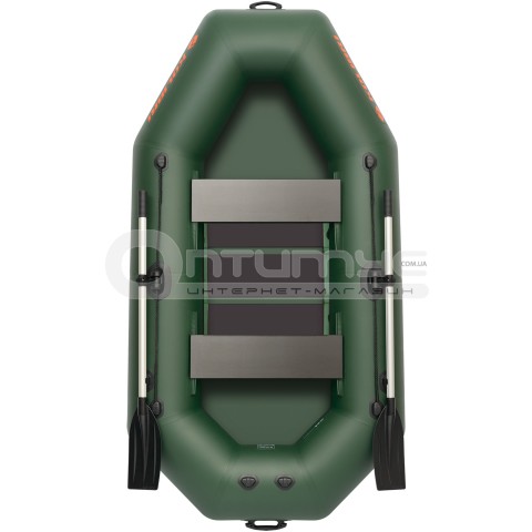 Надувная лодка Kolibri K-240 зеленая + слань-коврик
