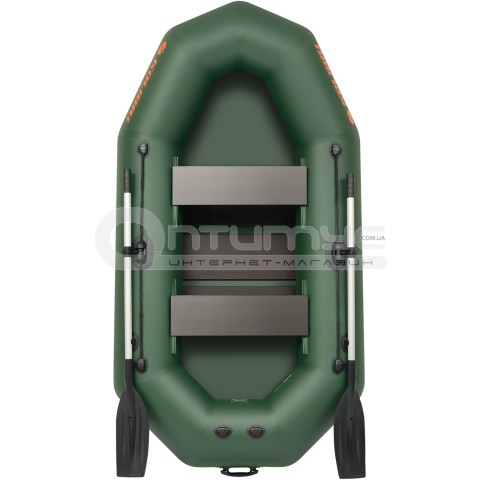 Надувная лодка Kolibri K-250T зелёная + слань-коврик