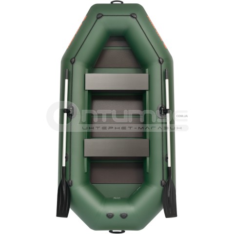 Надувний човен Kolibri K-280CT зелений + слань-килимок
