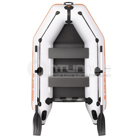 Надувний човен Kolibri KM-245 світло-сіра + слань-книжка