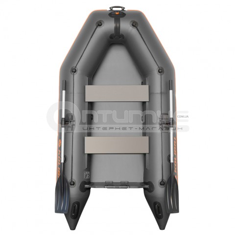 Надувний човен Kolibri KM-245 темно-сіра без настилу