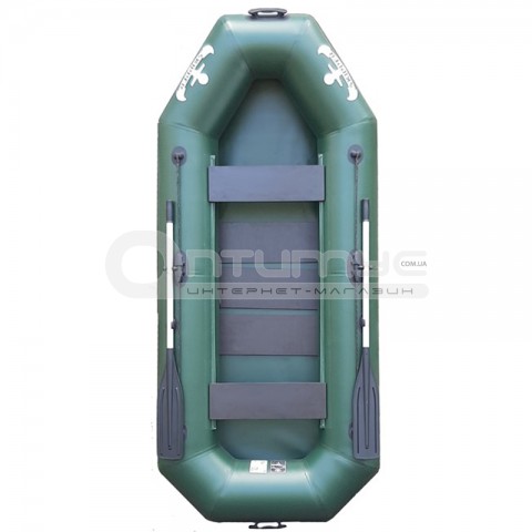 Надувная лодка Skipper S-280SPR зеленая + слань-коврик