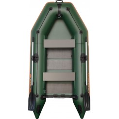 Надувная лодка Kolibri KM-245 зеленая + слань-коврик