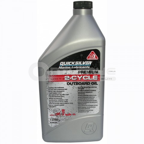 Масло для 2-х тактных лодочных моторов Quicksilver Premium TC-W3 1L