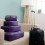 Набір сумок-органайзерів для одягу і косметики, фіолетовий колір