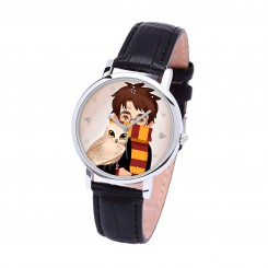 Наручний годинник TIA Гаррі Поттер, чорний ремінець, сріблястий корпус